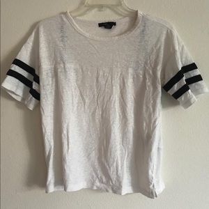 Thin Ivory Heathered Short Sleeve Tee